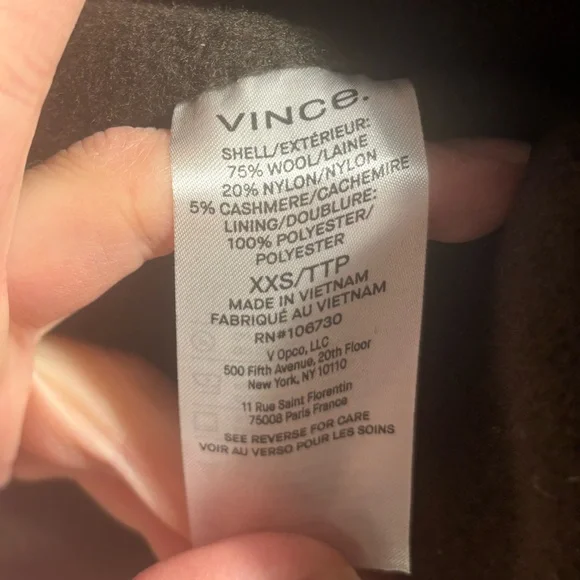 new Vince Wool-Blend Double-Breasted Long Coat deep espresso - Picture 6 of 10